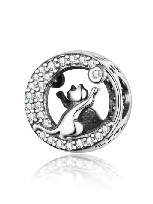 Jare 925 silver cute cat charms