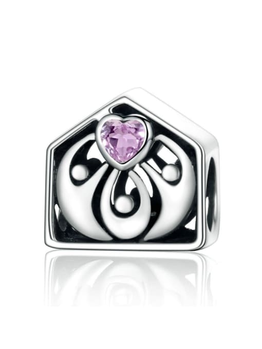 Purple 925 silver warm house charms
