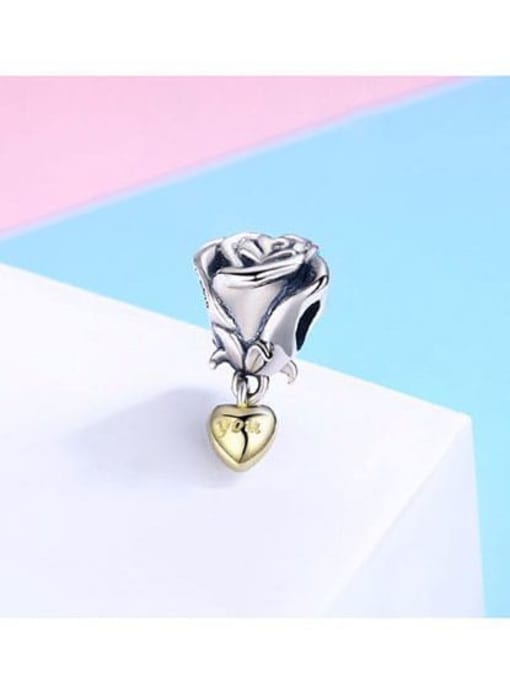 Jare 925 silver rose charms 1