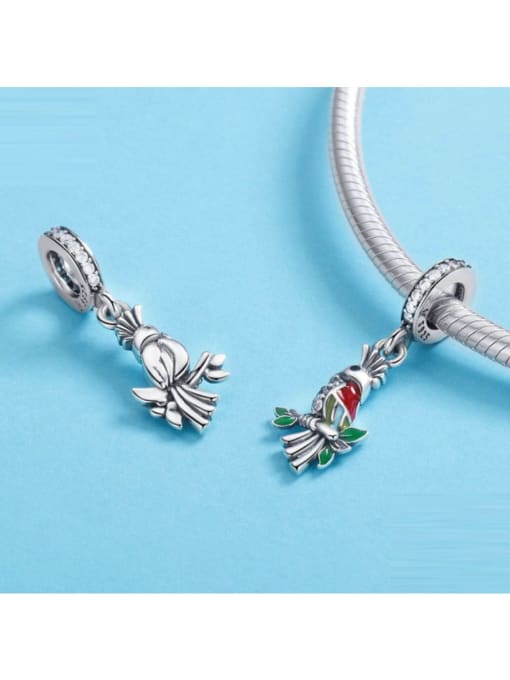 Jare 925 Silver Cute Parrot charms 2