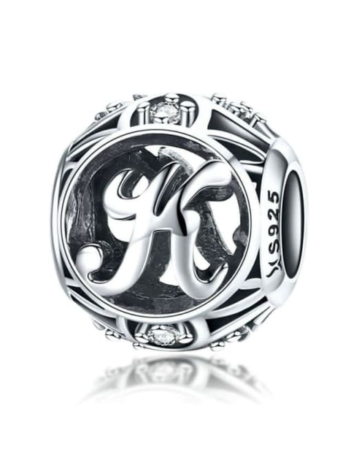 K 925 silver letter charms