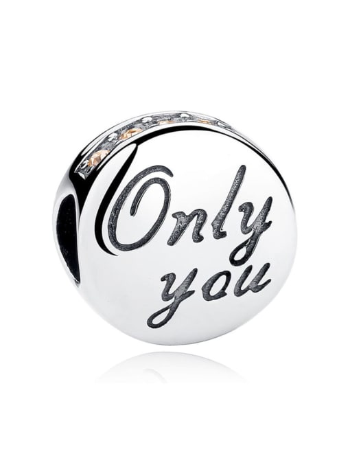 Only you (champagne drill) 925 silver letter charms