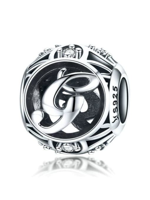 G 925 silver letter charms