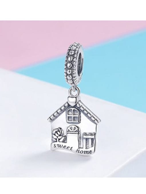 Jare 925 silver cute house charms 3
