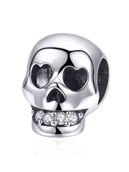 Jare 925 silver cute skull charms 0