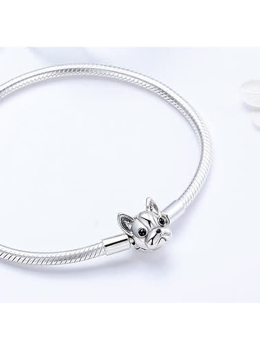 Jare 925 Silver Cute Dog Chain Bracelet 3