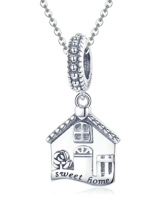 Jare 925 silver cute house charms 0
