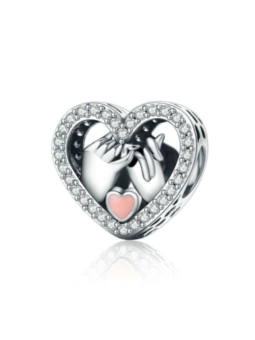 Jare 925 silver cute heart charms 0