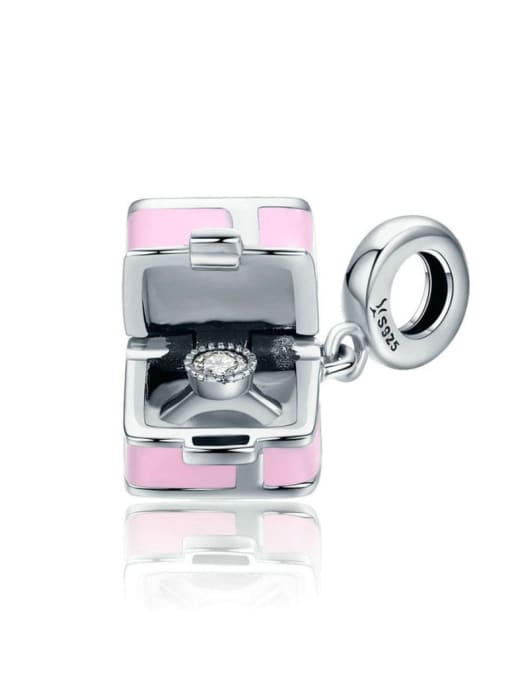 Jare 925 silver cute gift box charms 0