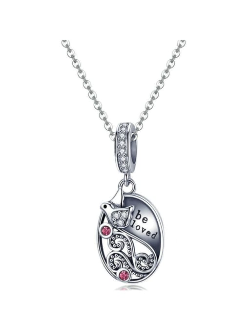 Pendant Chain 925 silver love bird charms