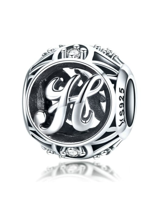 H 925 silver letter charms
