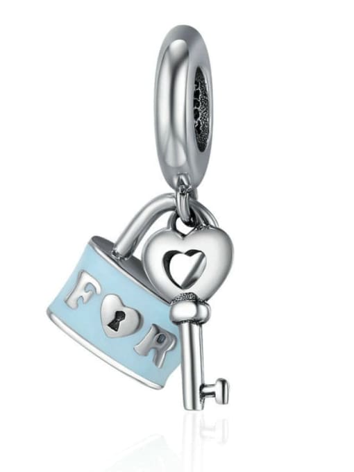 S925 925 Silver Love Oath Lock charms