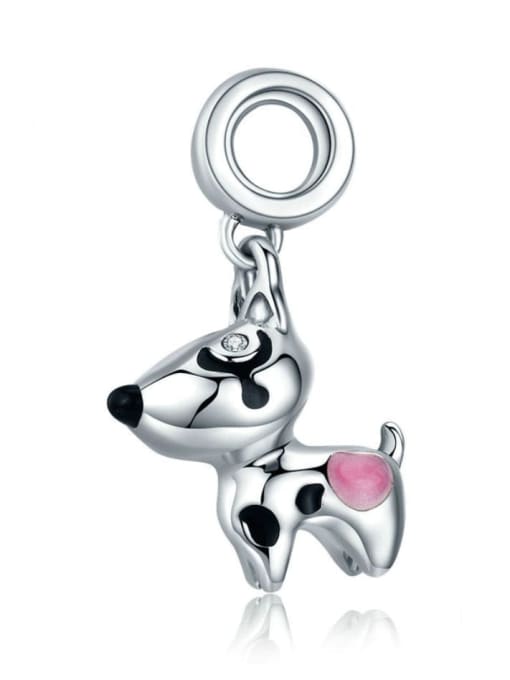 Jare 925 silver cute puppy charms