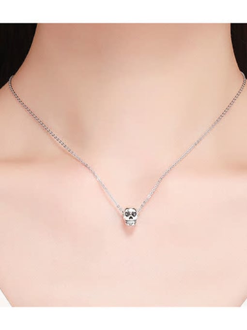 Jare 925 silver cute skull charms 1