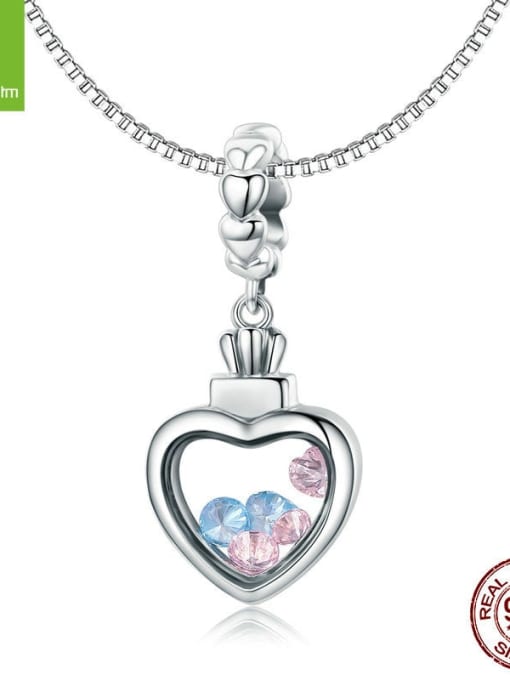 S925 925 silver cute heart charms