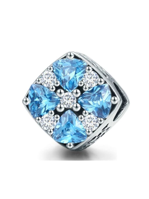 Blue 925 silver Cubic Zirconia charms