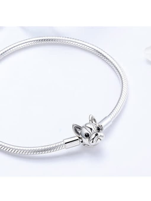 Jare 925 Silver Cute Dog Chain Bracelet 3