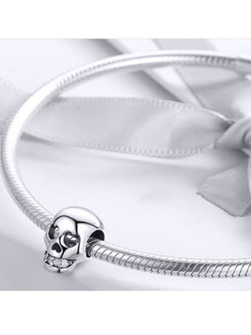 Jare 925 silver cute skull charms 3