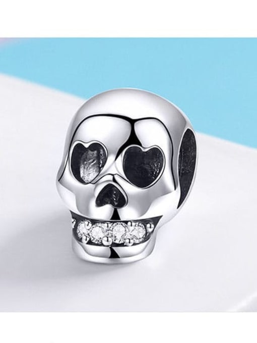 Jare 925 silver cute skull charms 2