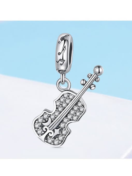 Jare 925 silver cute violin charms 2