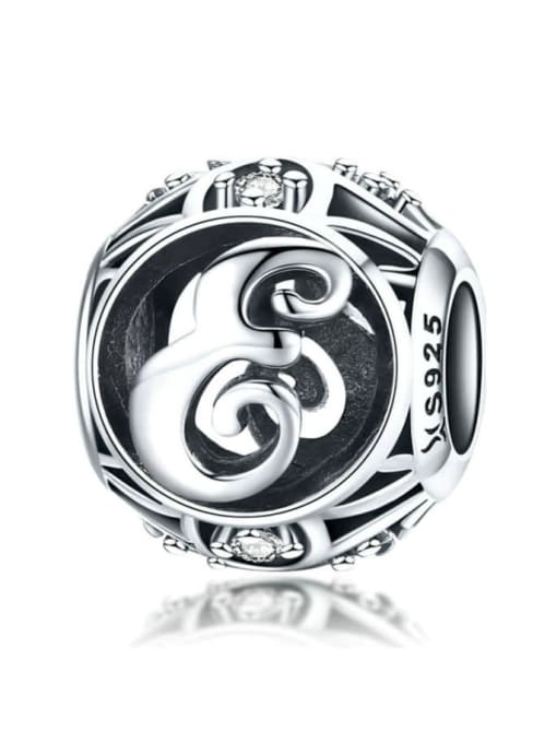 E 925 silver letter charms