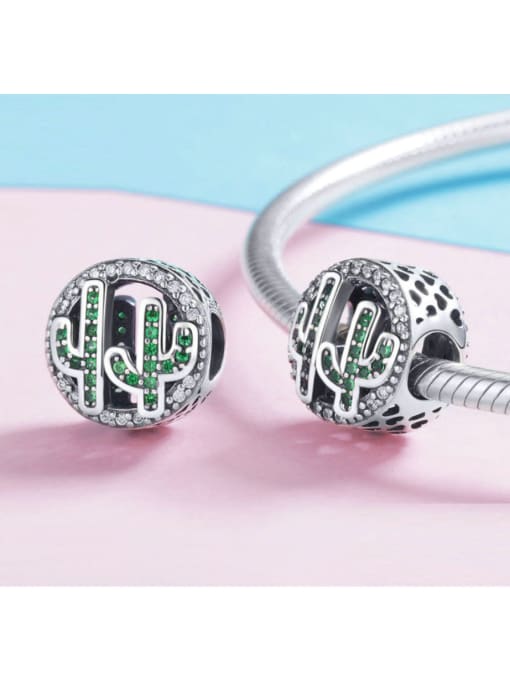 Jare 925 silver cute cactus charms 3