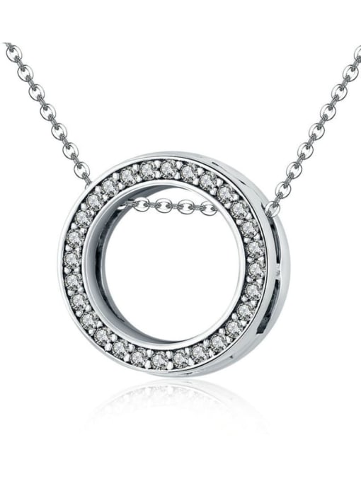Bead chain 925 silver artificial zircon charms