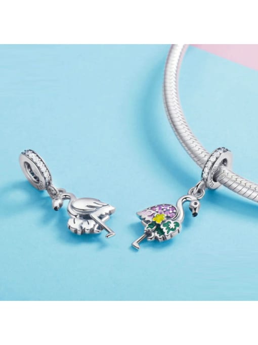 Jare 925 silver cute swan charms 3