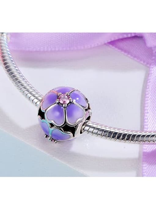 Jare 925 silver cute flower charms 2