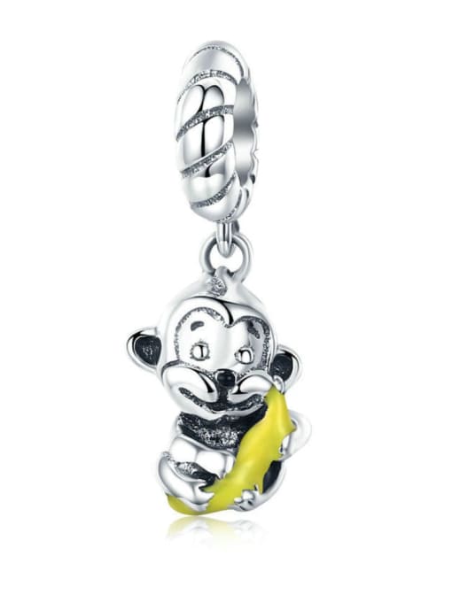 Jare 925 silver cute monkey charms