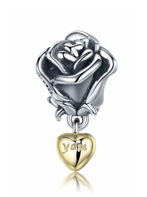 Jare 925 silver rose charms 0
