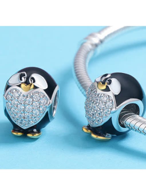 Jare 925 silver cute penguin charms 3