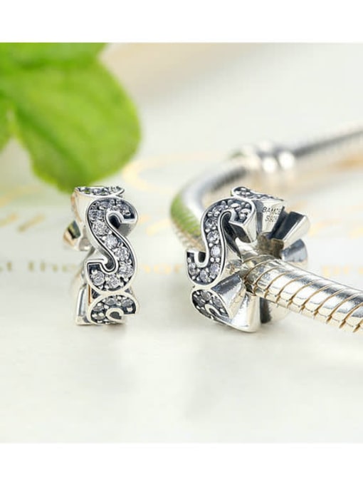 Jare 925 silver letter charms 2