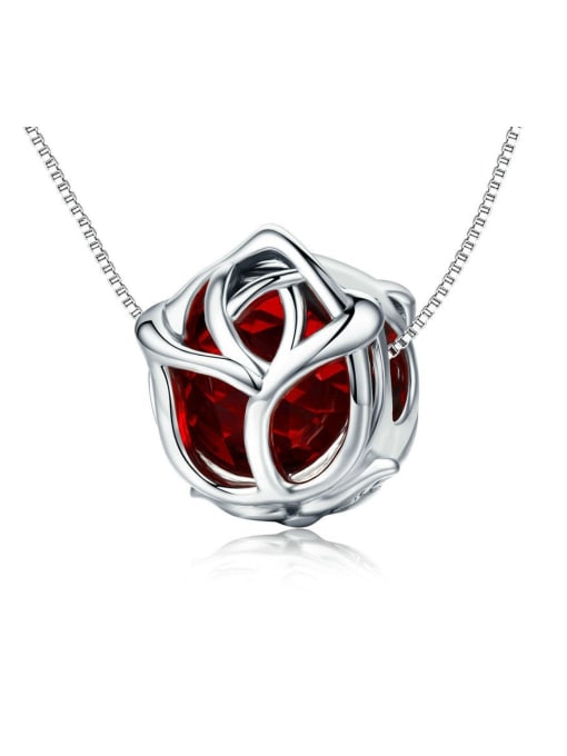 Jare 925 Silver Romantic Red Rose charms