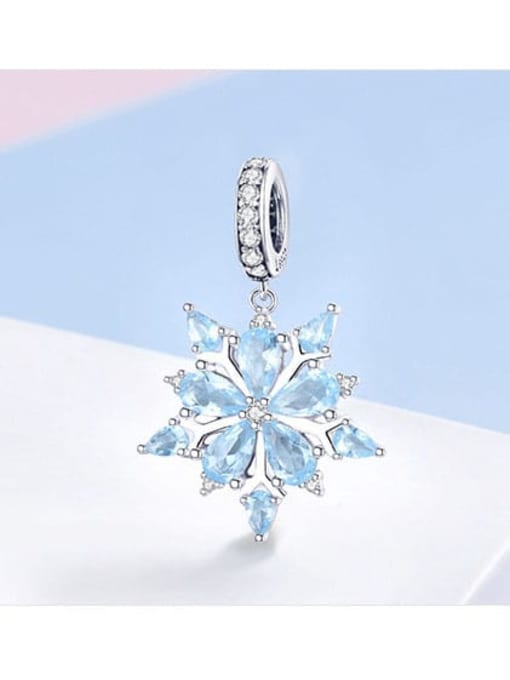 Jare 925 silver romantic snowflake charms 2