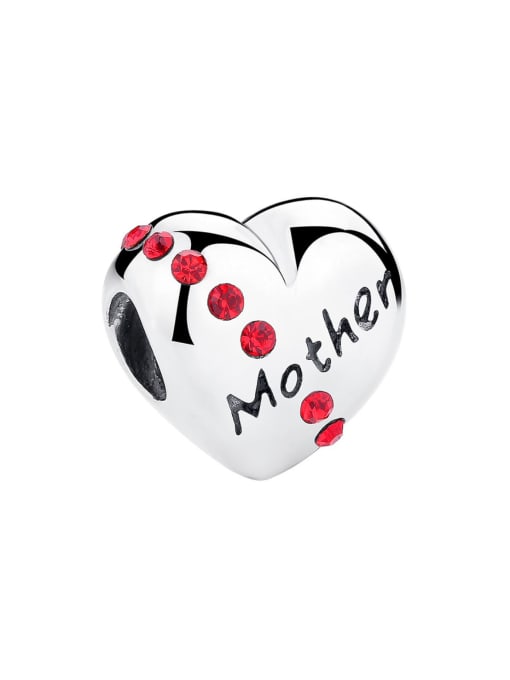 Mother 925 silver cute heart charms