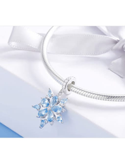 Jare 925 silver romantic snowflake charms 3