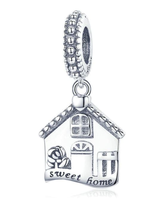 Pendant 925 silver cute house charms