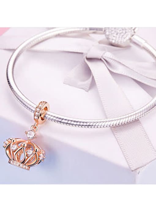 Jare 925 silver cute crown charms 2