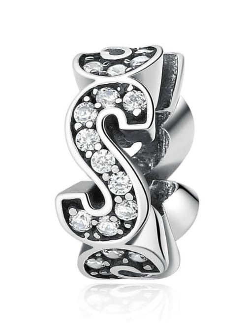 Jare 925 silver letter charms 0