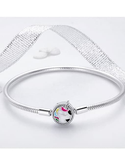 Jare 925 silver cute unicorn Chain Bracelet 2