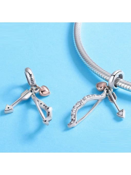 Jare 925 Silver Love Bow and Arrow charms 2