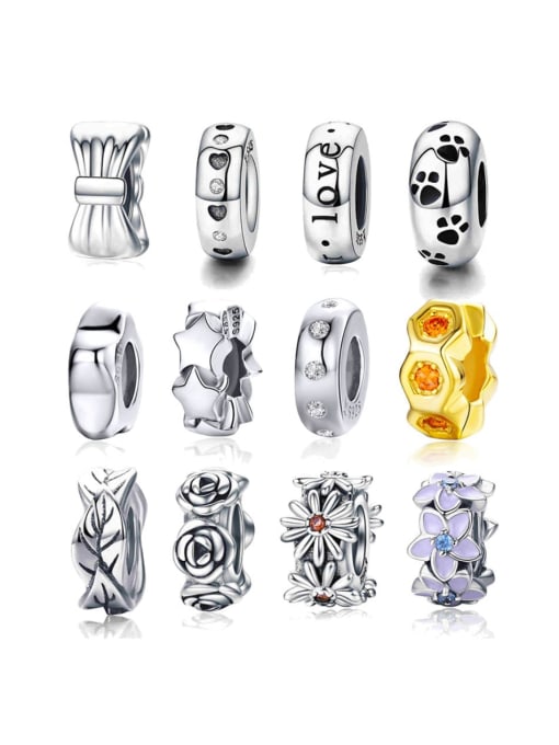 Jare 925 Sterling Silver With Antique Silver Plated charms 0