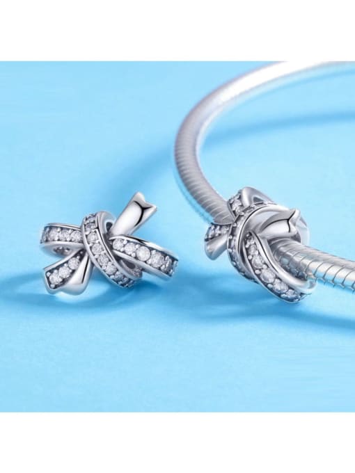 Jare 925 silver cute bow charms 2