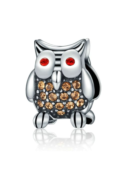 Brilliant Owl 925 silver cute owl charms