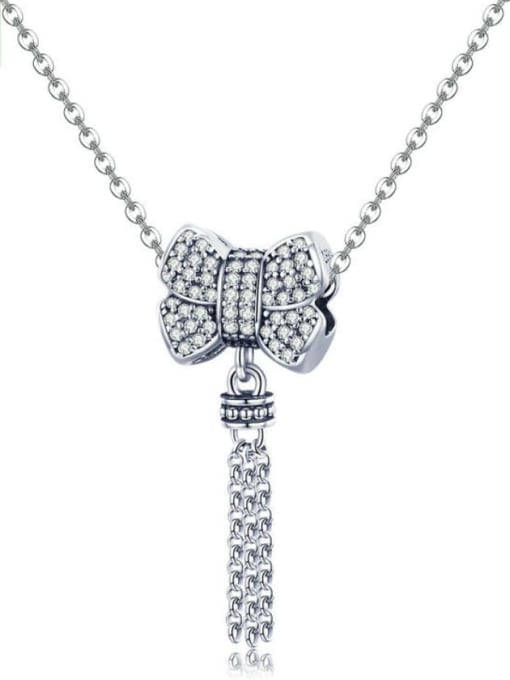Pendant Chain 925 silver cute bow charms
