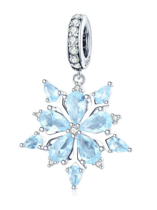 Jare 925 silver romantic snowflake charms 0