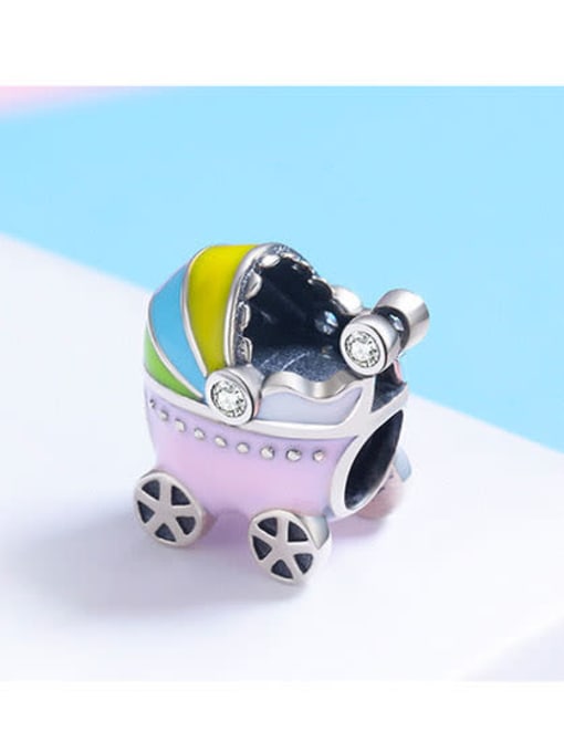 Jare 925 silver cute stroller charms 2