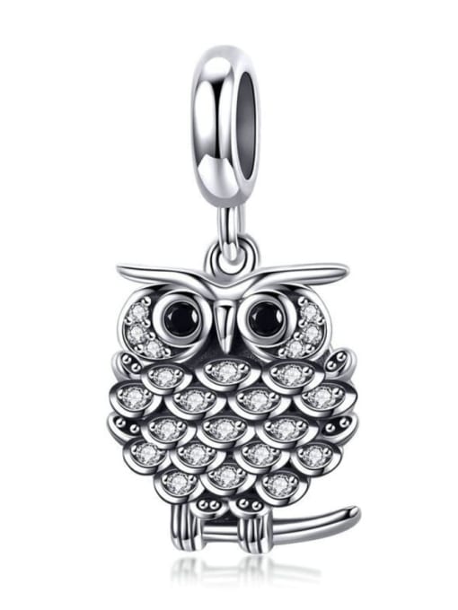 Pendant 925 silver cute owl charms