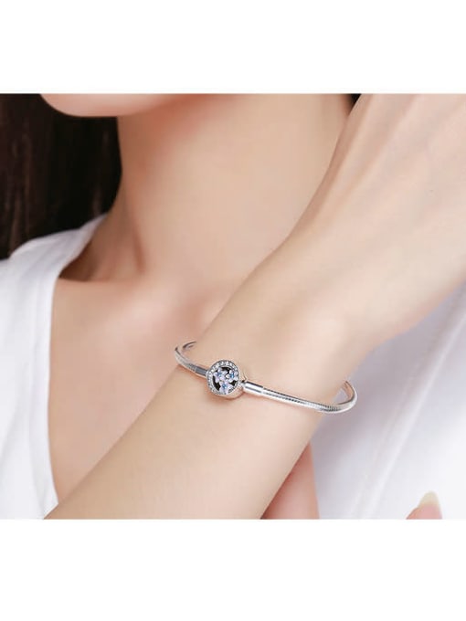 Jare 925 silver cute flower Chain Bracelet 1